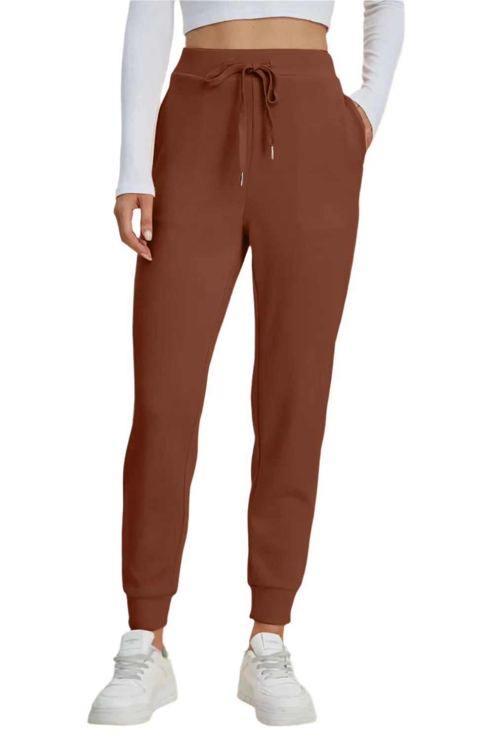 Basic Bae Full Size Air Scuba Drawstring High Waist Joggers – stylish women's fashion from Chic Yana's Fashion