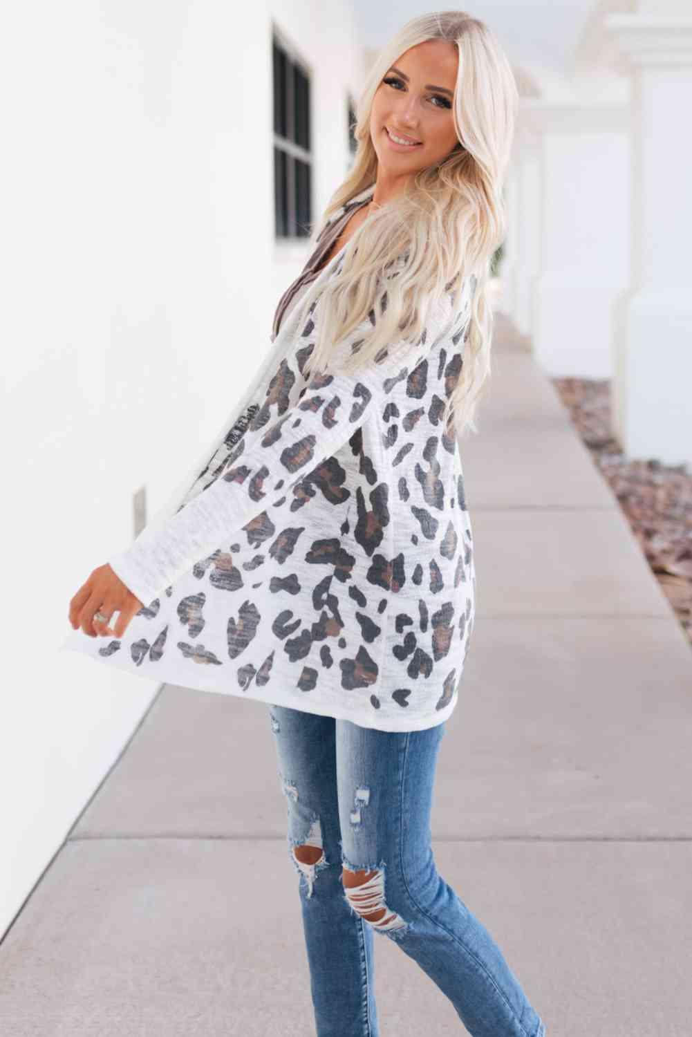 Printed Long Sleeve Cardigan 1 - Chic Yana's Fashion