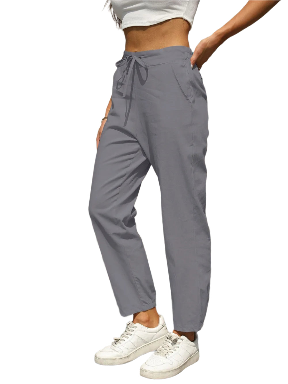 Elastic Waist Tapered Pants – stylish women's fashion from Chic Yana's Fashion