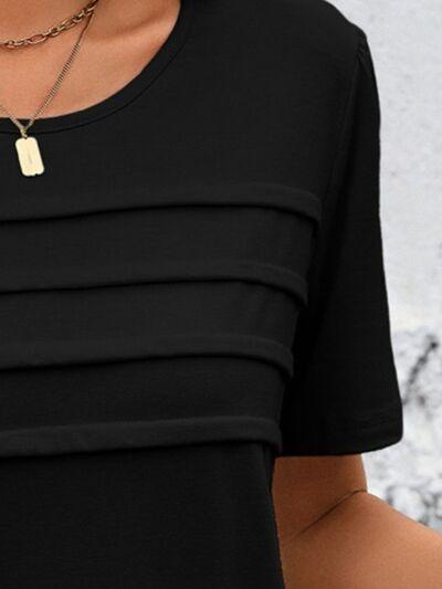 Ivy Lane Round Neck Short Sleeve Top - Chic Yana's Fashion