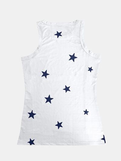 Full Size Star Round Neck Tank - Chic Yana's Fashion