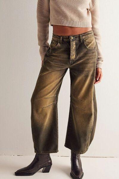 Wide Leg Jeans With Pockets 2 - Chic Yana's Fashion