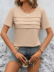 Ivy Lane Round Neck Short Sleeve Top - Chic Yana's Fashion