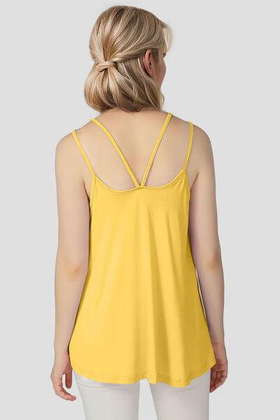 Basic Bae Bamboo Scoop Neck Double Spaghetti Straps Cami - Chic Yana's Fashion