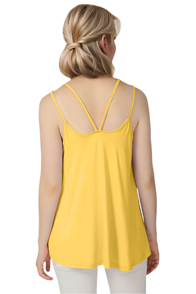 Basic Bae Bamboo Scoop Neck Double Spaghetti Straps Cami - Chic Yana's Fashion