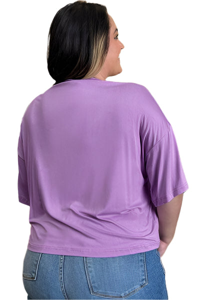 Basic Bae Bamboo Full Size Round Neck Drop Shoulder T Shirt - Chic Yana's Fashion
