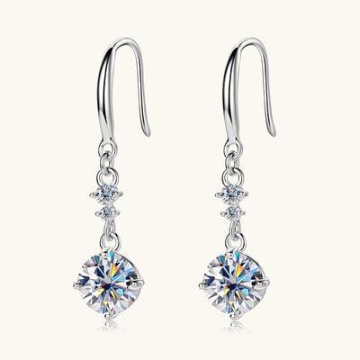 2 Carat Moissanite 925 Sterling Silver Earrings - Chic Yana's Fashion