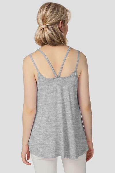 Basic Bae Bamboo Scoop Neck Double Spaghetti Straps Cami - Chic Yana's Fashion