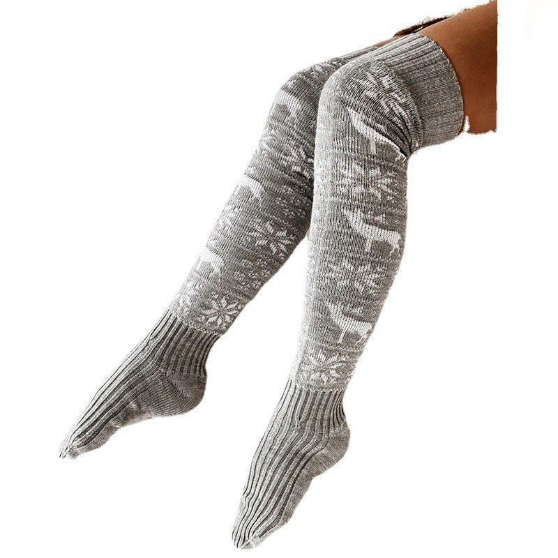 Winter Knitted Over-the-Knee Christmas Socks — Summer, Winter — Chic Yana Fashion