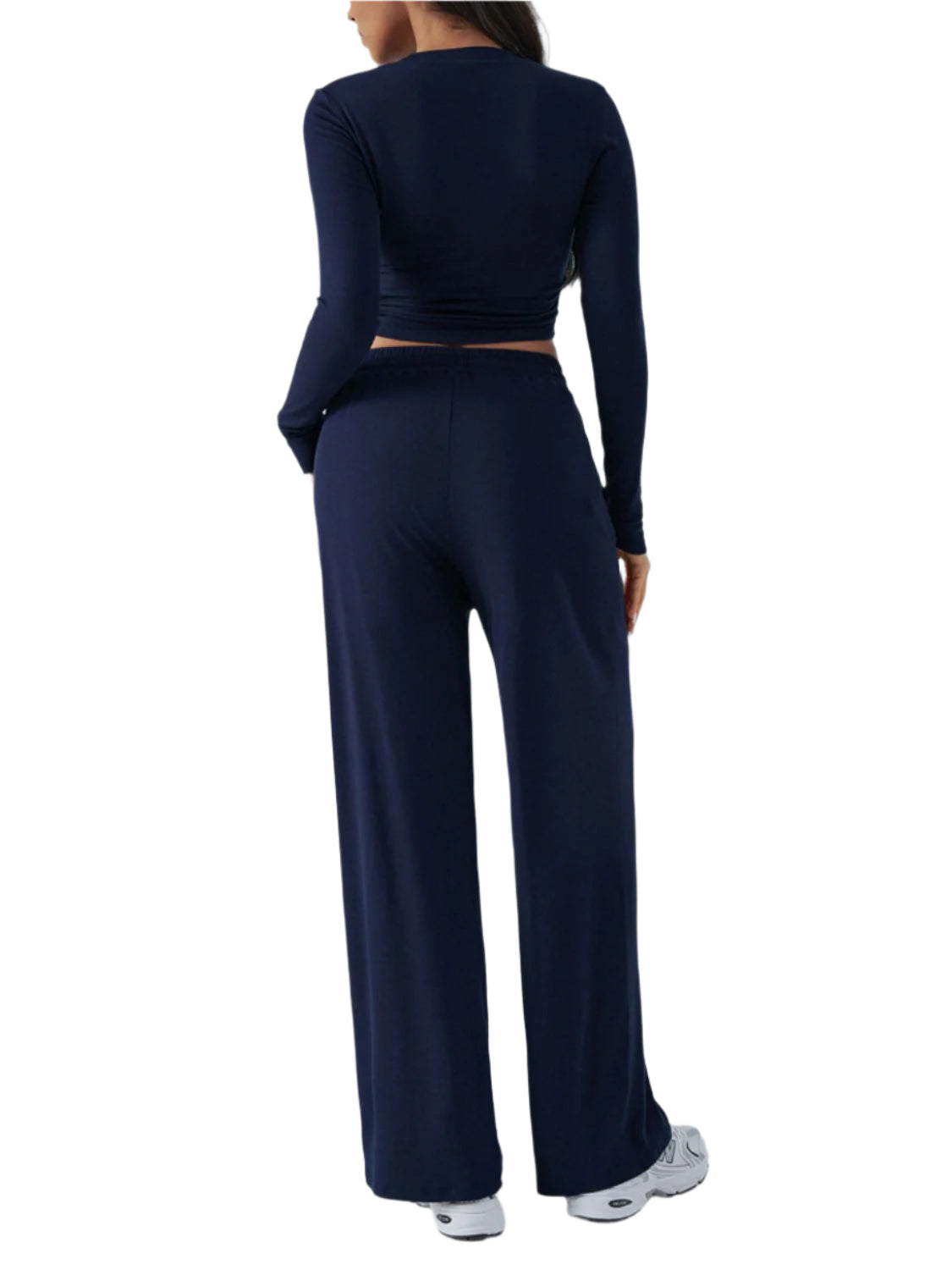 Devine Round Neck Long Sleeve Top and Pants Set - Shop Now at Chic Yana's Fashion