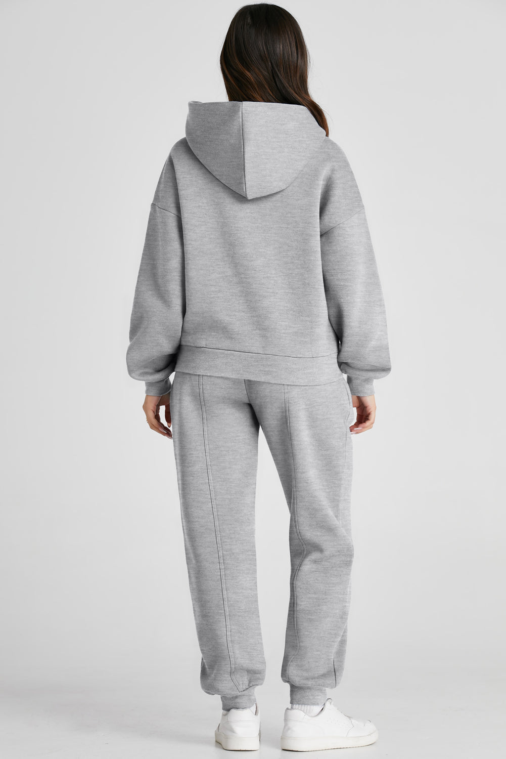 Dropped Shoulder Long Sleeve Hoodie and Pants Active Set – Chic Yana’s Fashion