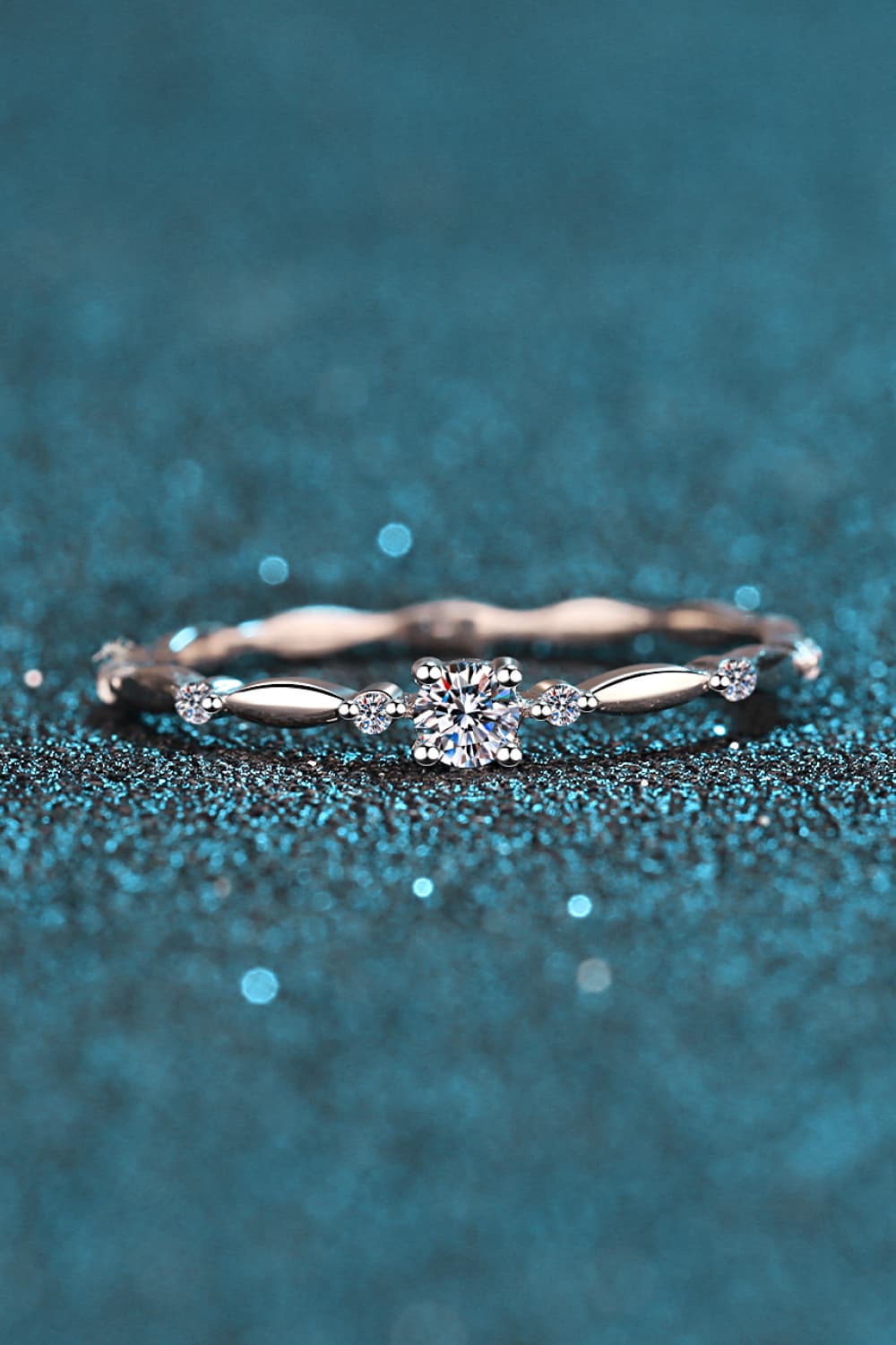 Moissanite 925 Sterling Silver Rhodium-Plated Ring - Fashion Jewelry by Chic Yana's Fashion