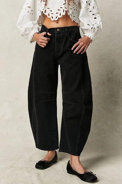 Wide Leg Jeans With Pockets 2 - Chic Yana's Fashion