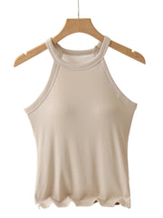 Grecian Neck Tank With Chest Pads - High-Quality Fashion | Chic Yana