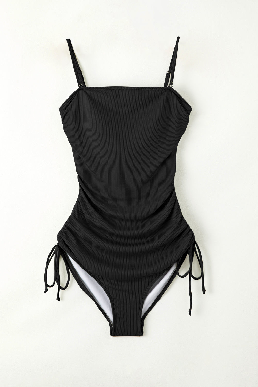 Drawstring Spaghetti Strap One Piece Swimwear - Stylish and Trendy Women's Fashion from Chic Yana's Fashion