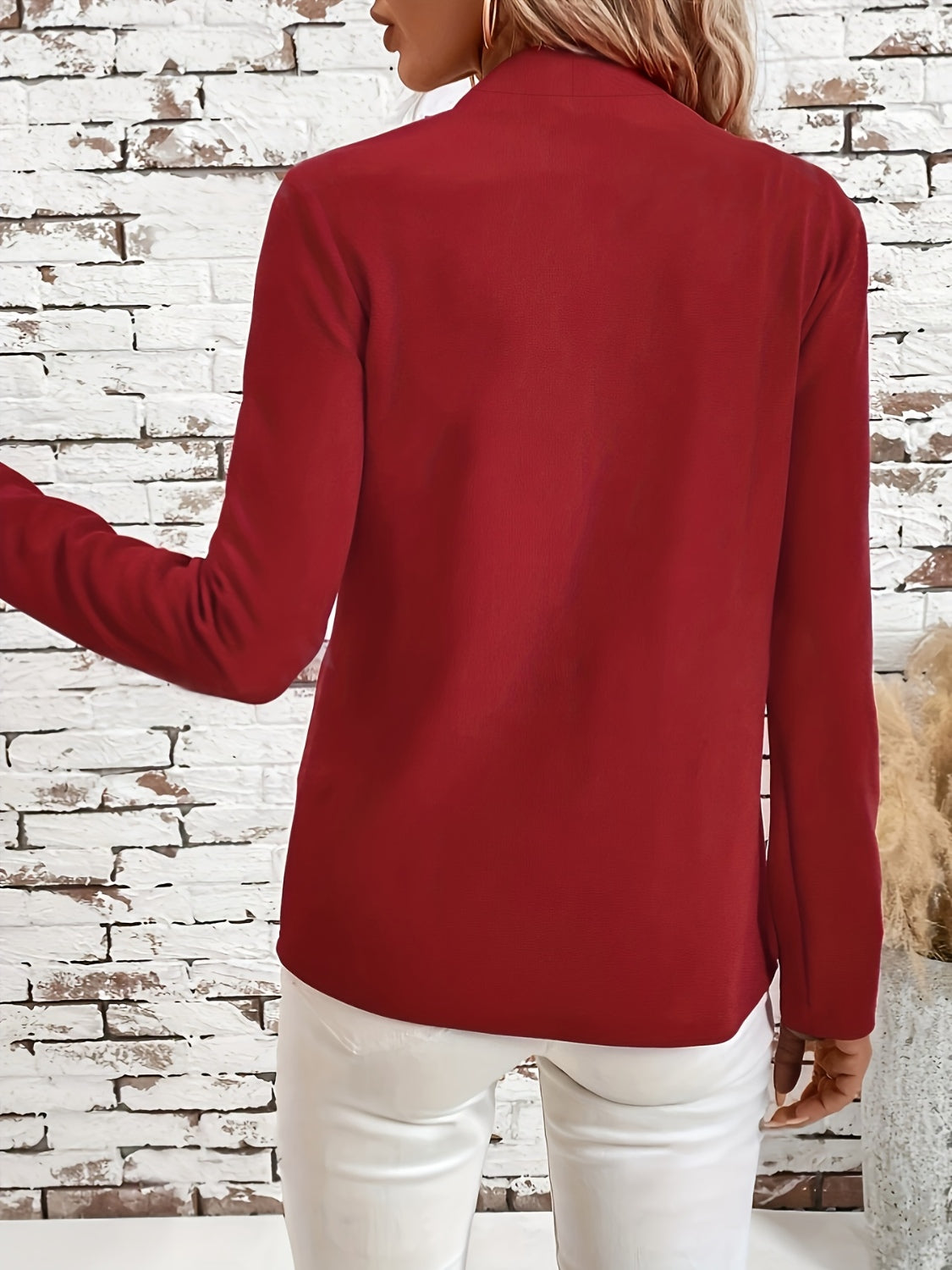 Solid Color Open Front Long Sleeve Cardigan - Chic Yana’s Fashion