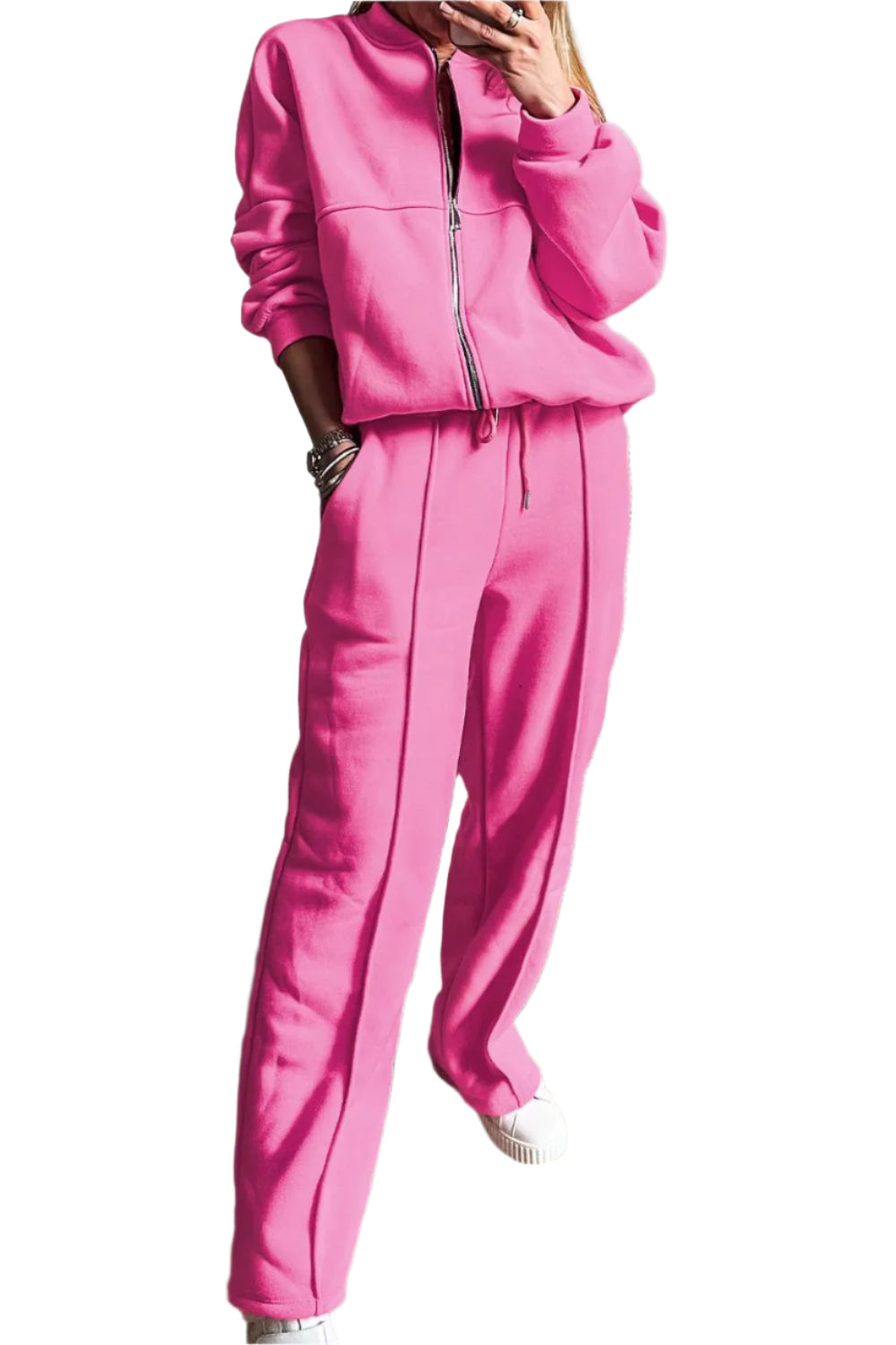 Zip Up Long Sleeve Top and Pants Set – Chic Yana’s Fashion