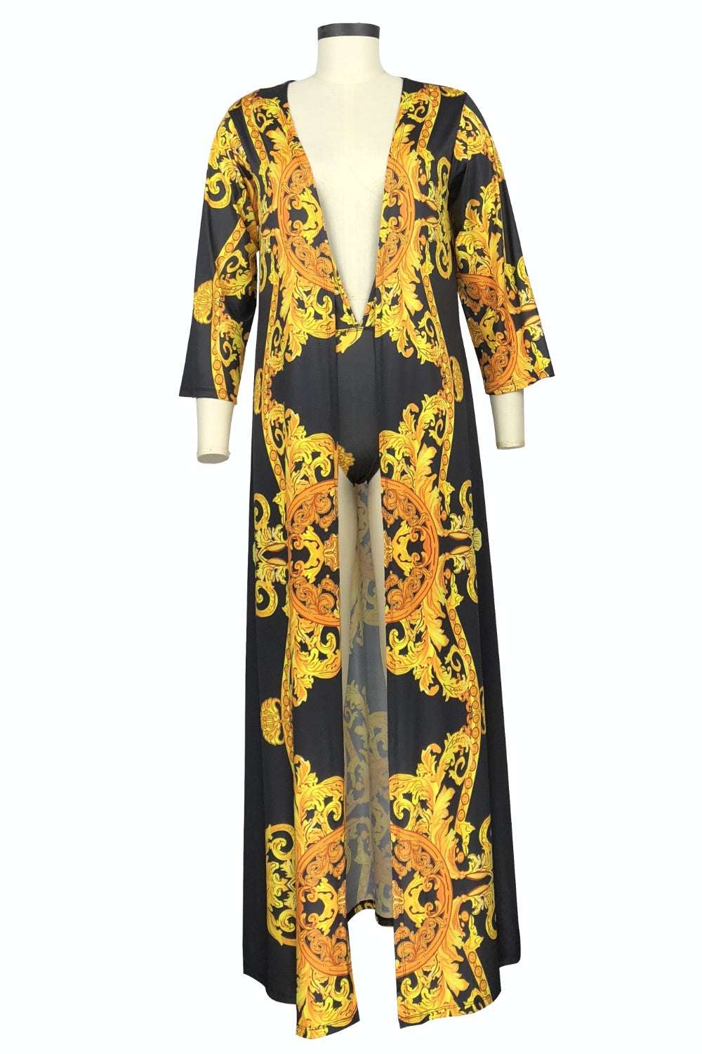 Printed Plunge One-Piece and Cover Up Swim Set – Chic Yana’s Fashion