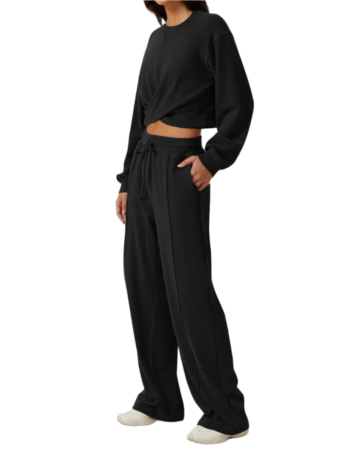 Crisscross Round Neck Top and Drawstring Pants Set – Chic Yana’s Fashion