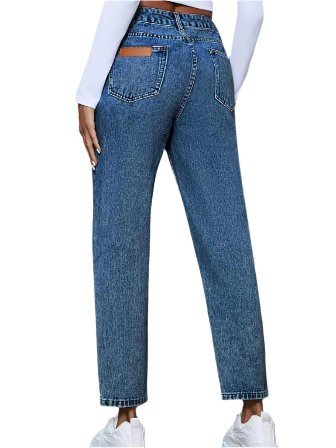 Buy Pocketed Straight Leg Jeans Online - Stylish & Comfortable | Chic Yana's Fashion