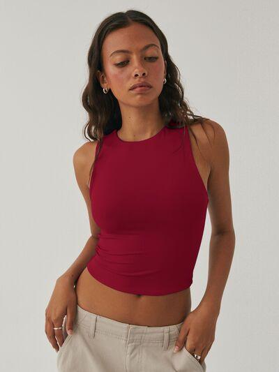 Round Neck Cropped Tank - Chic Yana's Fashion