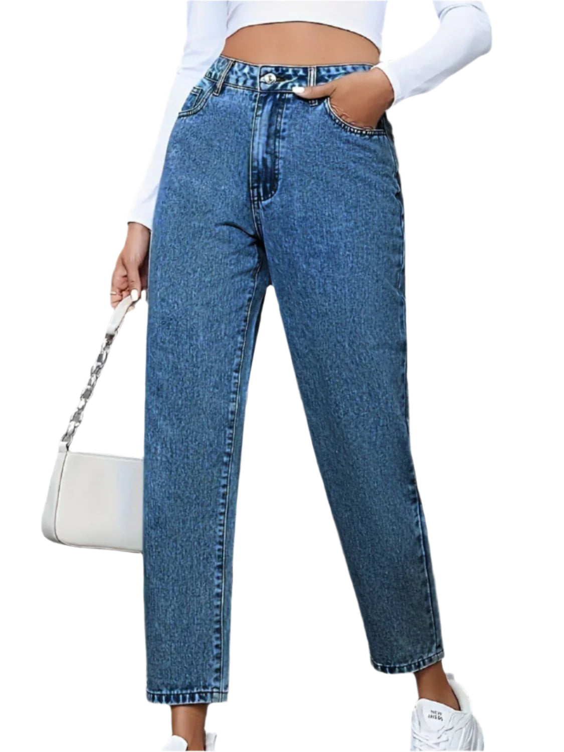 Buy Pocketed Straight Leg Jeans Online - Stylish & Comfortable | Chic Yana's Fashion