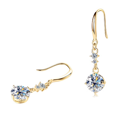2 Carat Moissanite 925 Sterling Silver Earrings - Chic Yana's Fashion