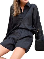 Button Up Shirt and Shorts Set - Shop Now at Chic Yana's Fashion