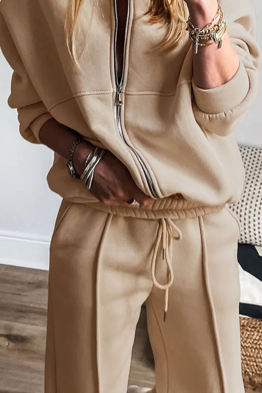 Zip Up Long Sleeve Top and Pants Set – Chic Yana’s Fashion