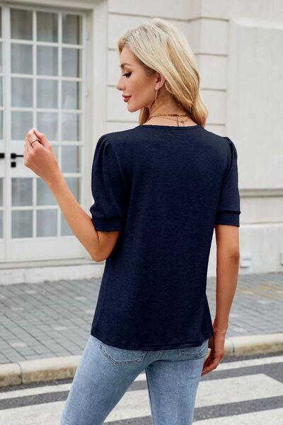 Round Neck Short Sleeve T Shirt 3 - Chic Yana's Fashion