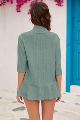 Half Sleeve Open Front Cardigan - Chic Yana's Fashion