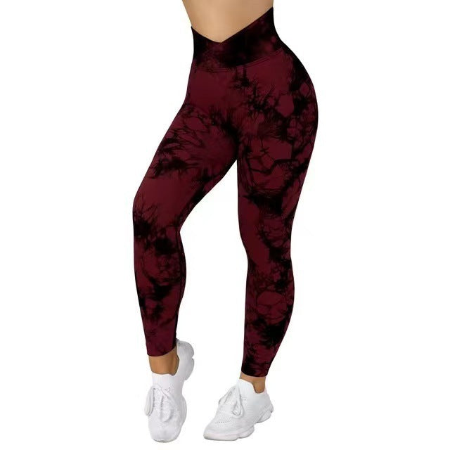 Tie-Dye Seamless Leggings for Yoga & Fitness — chic, seamless — Chic Yana Fashion