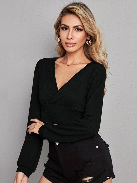 V Neck Crop Top - Chic Yana's Fashion