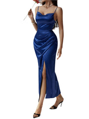 Devine Slit Ruched Maxi Cami Dress - High-Quality Fashion | Chic Yana