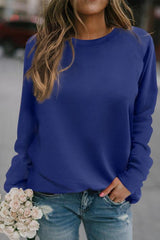 Round Neck Long Sleeve Sweatshirt - Chic Yana's Fashion