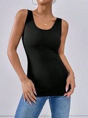 Scoop Neck Wide Strap Tank 1 - Chic Yana's Fashion