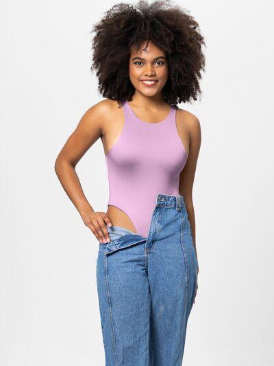 Full Size Round Neck Wide Strap Bodysuit - Chic Yana's Fashion