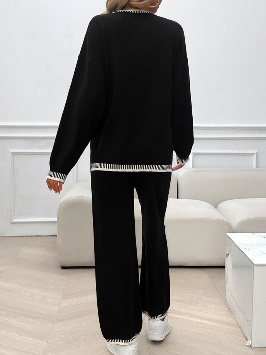 Devine Round Neck Dropped Shoulder Top and Pants Sweater Set – Chic Yana’s Fashion