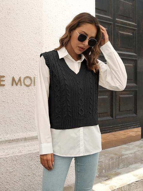 Urban Style V Neck Sweater Vest - Chic Yana's Fashion