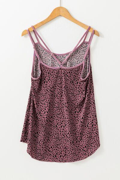 Printed Round Neck Cami - Chic Yana's Fashion