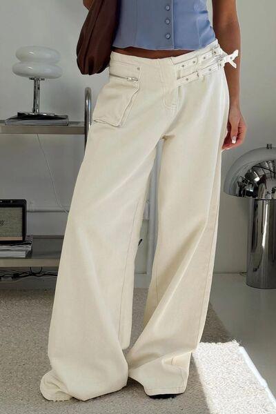 Wide Leg Jeans With Pockets - Chic Yana's Fashion