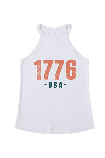 1776 Usa Round Neck Tank - Chic Yana's Fashion