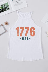 1776 Usa Round Neck Tank - Chic Yana's Fashion