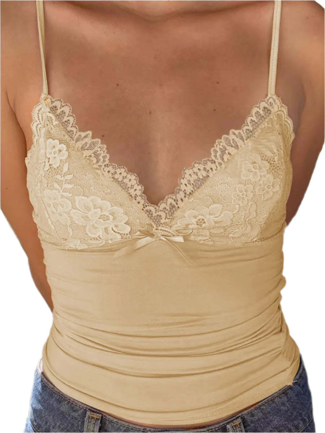 Devine Lace Detail Sweetheart Neck Cami - Stylish Women's Fashion | Chic Yana