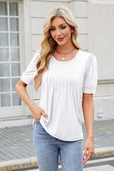 Round Neck Short Sleeve T Shirt 6 - Chic Yana's Fashion