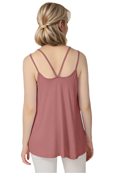 Basic Bae Bamboo Scoop Neck Double Spaghetti Straps Cami - Chic Yana's Fashion