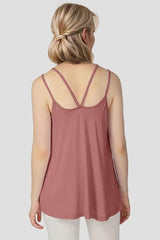 Basic Bae Bamboo Scoop Neck Double Spaghetti Straps Cami - Chic Yana's Fashion