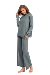 Basic Bae Rolled Round Neck Top and Pants Sweater Set - Shop Now at Chic Yana's Fashion