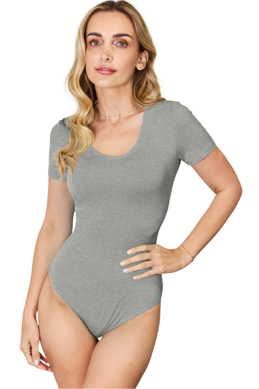 Basic Bae Bamboo Full Size Short Sleeve Bodysuit - Women's Fashion - Chic Yana