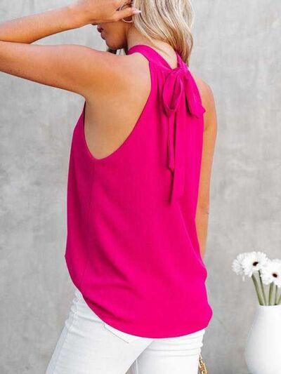 Mandy Cutout Grecian Neck Tank - Chic Yana's Fashion